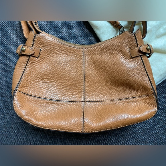 Cole Haan Rusty Brown Orange Leather Hobo Shoulder Bag with Dust Bag - Picture 14 of 16